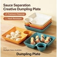 thumbnail image 3 of Sauce Separated Plate with Dipping Saucer, Dumpling Serving Tray for Chips, Snacks, Appetizers, Multipurpose Condiment Dish, 3 of 6