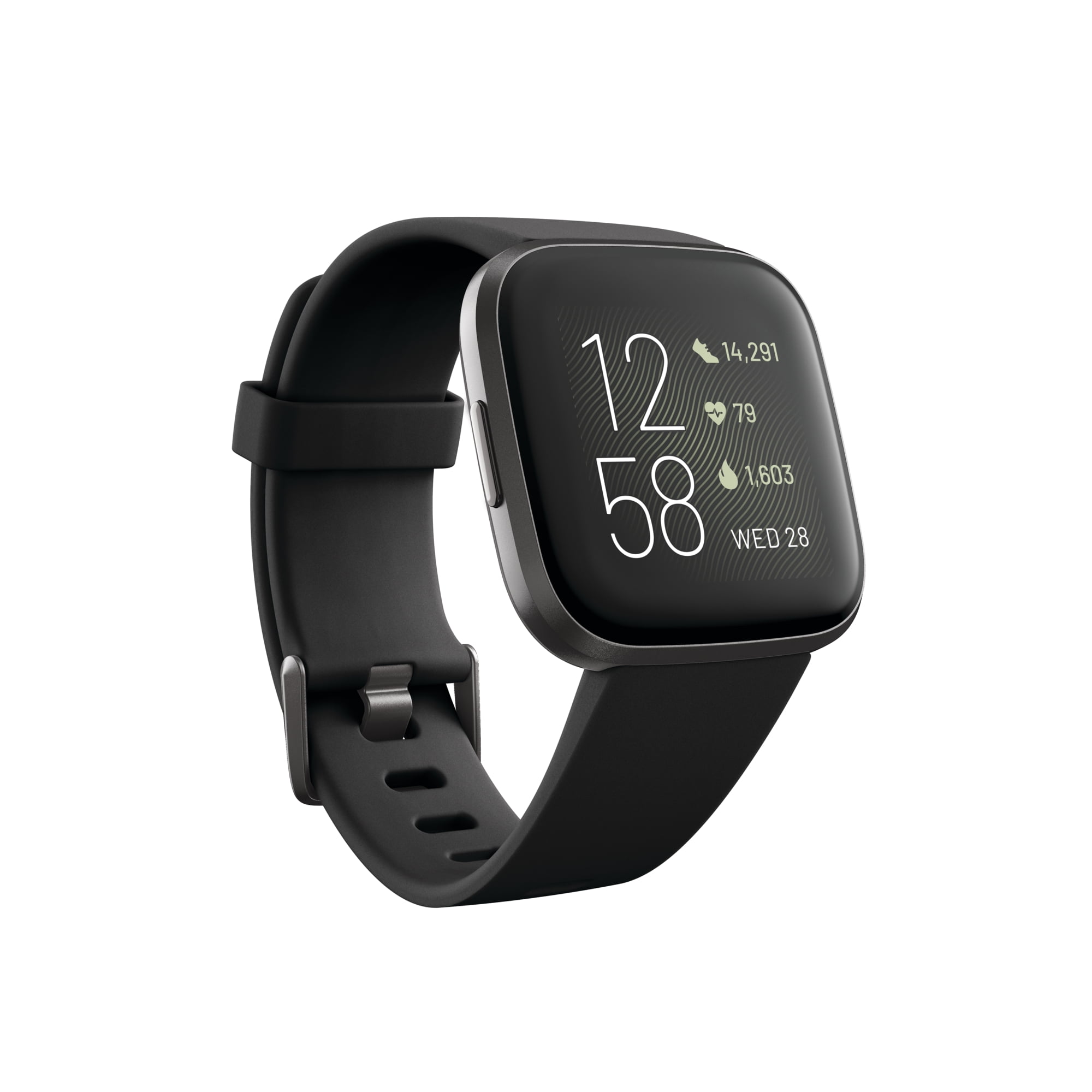 Fitbit Versa 2 Health Fitness Smartwatch Black Carbon Walmart Com