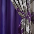 thumbnail image 4 of Petrichor Elegant Curtains with Gold Silver Threads 2 Panels Set - Luxury Window Treatment Attached Valance, Sheer Backing, and 2 Tie Backs for Bedroom and Living Room, 54x84 inches, Purple, 4 of 10