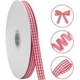 thumbnail image 6 of 10 Yards x 0.4" Plaid Ribbon, Black and White Gingham Ribbon Gift Wrapping Ribbon for Thanksgiving Bow Wreath Craft Birthday Wedding, 6 of 7