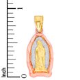 thumbnail image 4 of 10k Real Solid Tri-Color Gold Our Lady of Guadalupe Pendant, Mother Mary Jewelry, Catholic Gifts for Her, 4 of 5