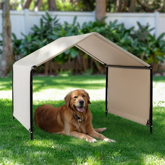 SAEWUD Outdoor Dog Shade Shelter – Waterproof UV Canopy Tent, Cooling Pet House for Backyard, Camping & Beach, Portable Dog Sun Protection