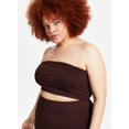 thumbnail image 3 of Bar III Women's Crepe Tube Top Brown Size 2X, 3 of 3