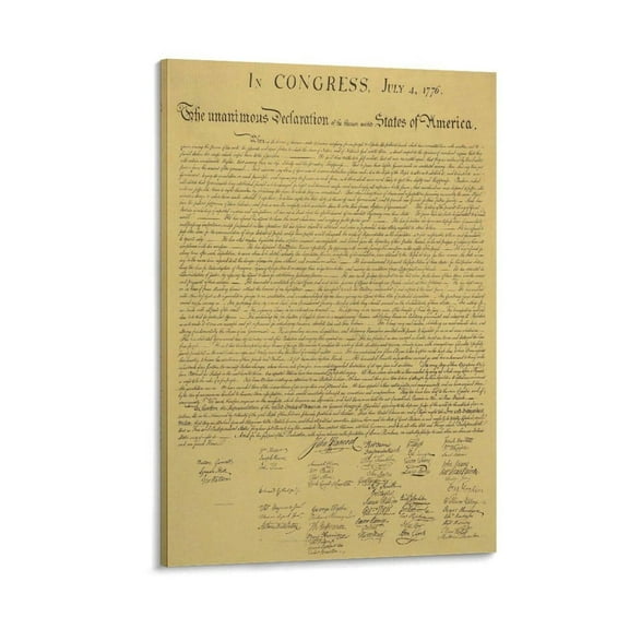 American Declaration of Independence Posters, Retro Posters, Education Poster Canvas Art Poster And Wall Art Picture Print Modern Family Bedroom Decor Posters