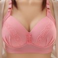 thumbnail image 2 of THDHVS Womens Plus Size Bras,Womens Sports Bras,Lady's Embroidered Glossy Comfortable Breathable Bra Underwear No Rims Hot Pink 48, 2 of 7