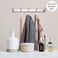 thumbnail image 2 of Perchero Gancho de Pared Simple de Acero Inoxidable Soporte para Toallas Abrigo Albornoz Percha para Ropa Toalla de té montada en la Pared para baño WC Familia - 5 Ganchos JM, 2 of 4