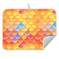 thumbnail image 5 of Ryvnso Scales Yellow Dish Drying Mat for Kitchen Countertop 16x18 Small Dish Pad Drainer Rack Dish Sink Mats, 5 of 7