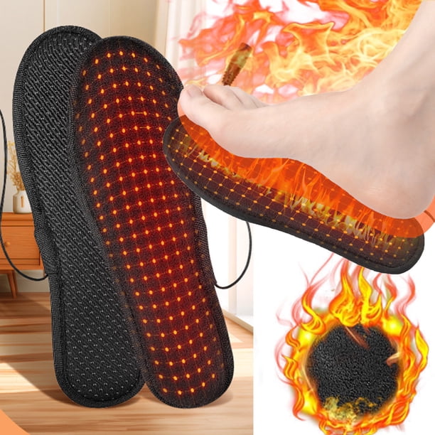 USB Temperature Control Electrics Heating Shoes Hot Men And Women Short Velvet Heating Insole Foot Warmer Non Slip Heating Insole