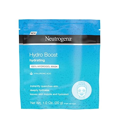 Mascarilla 100% Hidrogel Hydro Boost Neutrogena, Ácido Hialurónico, Piel No Comedogénica, 12 Unidades