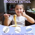 thumbnail image 5 of 12Pcs Toddler Forks,Stainless Steel Toddler Utensils Baby Forks,Kids Forks Children's Cutlery for Self Feeding,BPA Free Kids Metal Forks with Round Handle for Boys Girls Dining,Dishwasher Safe, 5 of 6