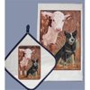 Pipsqueak Productions DP998 Dish Towel and Pot Holder Set - Australian Cattle Dog