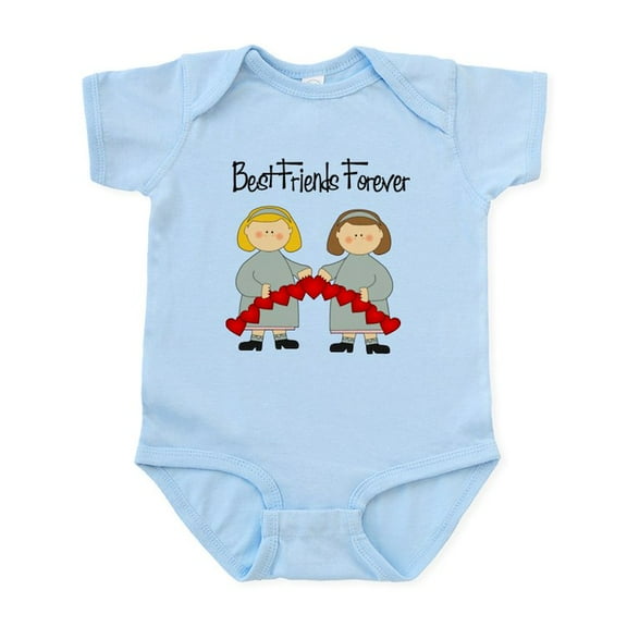 CafePress - BFF Hearts Best Friends Infant Bodysuit - Baby Light Bodysuit, Size Newborn - 24 Months
