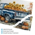 thumbnail image 3 of 1000 PCS Funny Pumpkin Sunflower Pickup 1000 Piece Puzzle For Adults,Unique Artwork For Adults,Stunningly Vibrant Colors,Vintage Pickup Holiday Wooden Puzzle,Creative Activity Hobbies For Adults, 3 of 6
