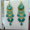 thumbnail image 3 of Boho Long Teardrop Beaded Tassel Dangle Earrings for Women Gold-Toned Bohemian Crystal Beads Fringe Dangling Drop Statement Earrings Enamel Flower Link Piercing Fish Hook Native Tribal Ethnic Jewelry, 3 of 12