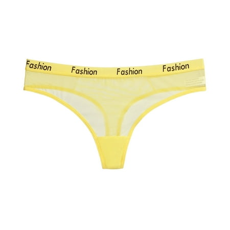 Yuhangmm Women s Panties Womens High Waist Sexy Mesh Underwear Womens Underwear Comfortable Lace Thong Panties Pack Variety