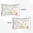 thumbnail image 2 of Gukieu Wildflower Watercolor 2 Print Plush Pillow Cover, Hidden Zipper Pillow Protector without Pillow Core, Suitable for Bedroom, Office, Car Decoration-16"x24", 2 of 6