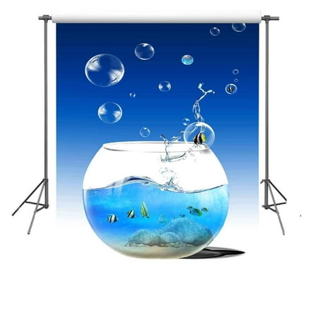 Image of GreenDecor 5x7ft Fish Tank Water World Photography Backdrop Photo Props