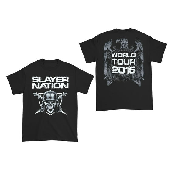 Slayer Men's Slayer Nation 2015 World Tour T-Shirt Black Small | Officially Licensed Merchandise