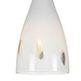 thumbnail image 4 of Bottle Shape Glass Hanging Lamp with Stripes and Cut Out Details, White, 4 of 5
