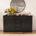 thumbnail image 4 of WIAWG Dresser with 5 Drawers, 4-Door Accent Sideboard Buffet, 59.1" Wide, Black, 4 of 8