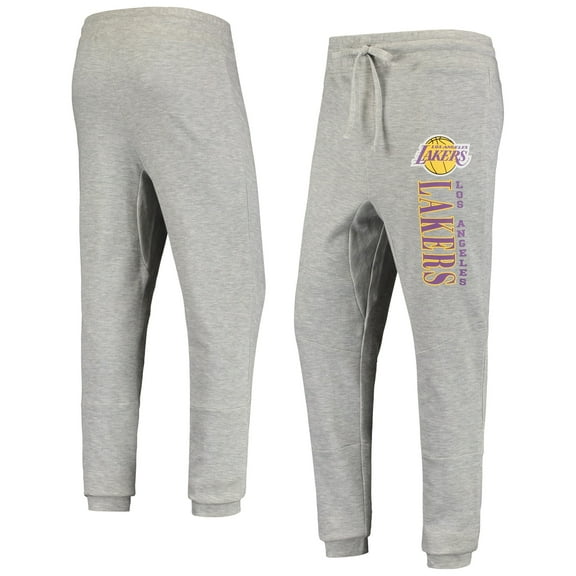 Men's Heathered Gray Los Angeles Lakers Curb Cuffed Tri-Blend Pants