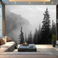 thumbnail image 2 of Modern Wallpaper Murals 3D Black And White Landscape Scenery In Silhouette Nature Mountain Peel and Stick Removable Self-Adhesive PVC Wall Stickers for Nursery Kids Bedroom TV Wall Decor, 2 of 5