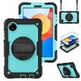 thumbnail image 1 of XYX For Xiaomi Redmi Pad SE 8.7 inch 2024, 360 Rotating Shockproof Cover with Stand, Screen Protector, Shoulder Strap, Sky Blue PC, 1 of 7
