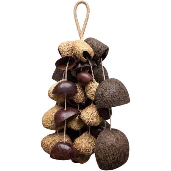 Natural Seed Pod Rattle Wind Chime, 33 Handmade Meditation Bell, Soft Calming Sound, Eco-Friendly Boho Decor for Garden, Patio, Window, Yoga Gift