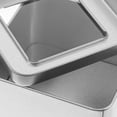 thumbnail image 4 of MasteelfCA Matte Clear Square Empty Tin for Store Spices Candies Tea Gift Giving - Silver, 4 of 7