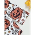 thumbnail image 6 of GXFC Infant Baby Boys Girls Halloween Romper Newborn Long Sleeve Pumpkin Print One Piece Jumpsuit Cute Halloween Bodysuit Costume 0-18M, 6 of 8