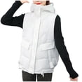 thumbnail image 4 of Spring Saving GaThRRgYP Puffer Vest for Women,Fashion Women Pocket Coat Long Jacket Winter Sleeveless Down Cotton Waistcoat Clearance, 4 of 6