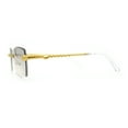 thumbnail image 6 of Serpent Snake Arm Rimless Rectangle Luxury Gangster Sunglasses Gold - Clear Mirror, 6 of 7