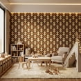 thumbnail image 3 of MuroPanel Interlocking Jigsaw Acoustic Wood Slat Wall Tiles 4-Pack 24"x24", 3D Wall Panels, Caramel, 3 of 10