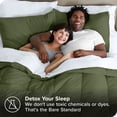 thumbnail image 4 of Bare Home 5-Piece Bed-in-a-Bag - Twin, Green with White Sheet Set, 4 of 8