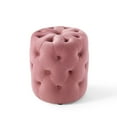 thumbnail image 3 of Modway Amour Tufted Button Round Performance Velvet Ottoman in Dusty Rose, 3 of 6