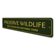 thumbnail image 4 of Preserve Wildlife Novelty Sign, Metal Wall Decor - 4x18 inches, 4 of 4