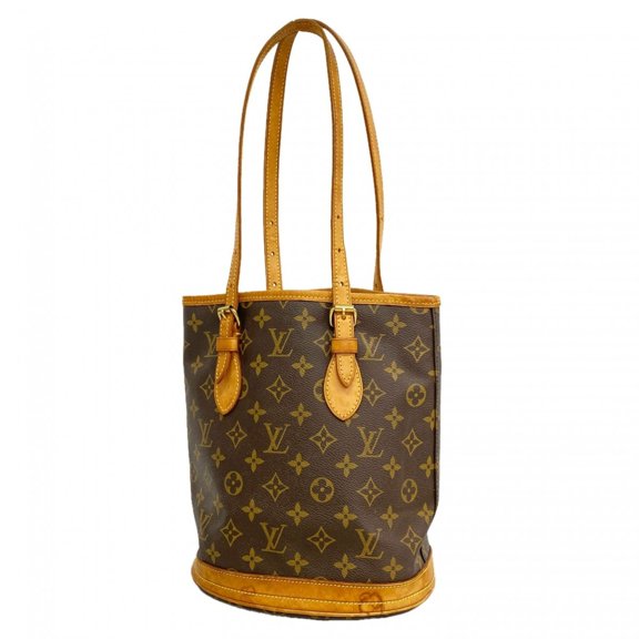 Pre-Owned Louis Vuitton Monogram Bucket PM Tote Bag M42238 Brown (Women's)