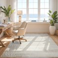 thumbnail image 3 of Design&I 6'x9' Ultra Soft Area Rug, Beige Contemporary Neutral Abstract Brushed Interlocking Large None Fluffy Washable Non Shedding for Guest Room Bedroom Living Room, 3 of 7