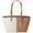 Beige, White, variant on Women's Jet Set Medium Two-Tone Logo Tote Bag Oxblood Multi 35F4GTVT6V-oxbl