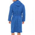 thumbnail image 5 of Notus Hooded Bathrobe for Men Soft Spa Nightgowns 100% Cotton Terry robes for Women - Towel Bathrobe Unisex Terry Cloth Bathrobe, Soft Shower Spa Robe Blue L, 5 of 6