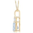 thumbnail image 2 of ANGARA Natural Trillion Aquamarine Solitaire Pendant with Diamond in 14K Yellow Gold for Women (Size-5mm) | March Birthstone, Anniversary, Jewelry Gift for Women | Natural Aquamarine Necklace, 2 of 9