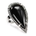 thumbnail image 1 of Made Her Think Smashed Talon Resin Ring (Black), 1 of 1