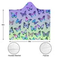 thumbnail image 3 of Wearable Blanket,Gradient Color Butterfly Pattern Hooded Wearable Flannel Blanket for Adults & Teens,Winter Poncho Shawl Wrap Cape Cozy Anti-Pill,50"x60", 3 of 5