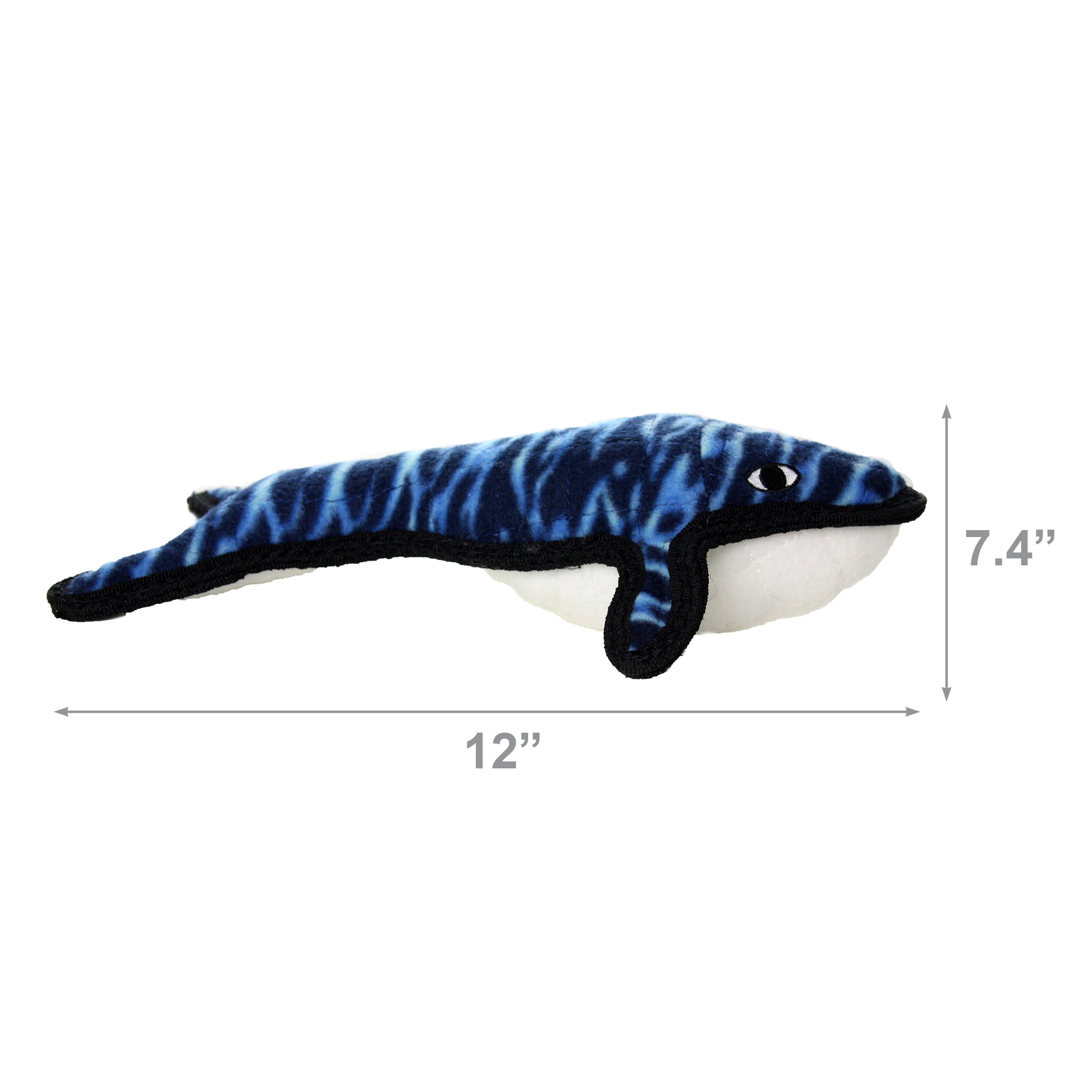 Tuffy Ocean Creature Whale Durable Squeaky Plush Dog Toy