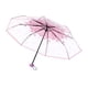 thumbnail image 1 of Paraguas Con Estampado De Cereza, Paraguas De Lluvia Transparente Portátil Plegable Con Tres Paraguas Plegados Para Fotografía Rosa, 1 of 6