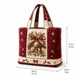 thumbnail image 2 of Christmas Quilted Tote Bag, Holiday Shoulder Tote Bag, Large Capacity Laptop Handbag With Cup Holder, Ideal Holiday Gift For Women Work Travel Shopping, 2 of 5