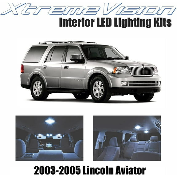 XtremeVision Interior LED for Lincoln Aviator 2003-2005 12 Pieces Cool White Interior LED Kit Installation Tool