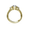 thumbnail image 2 of 1.20 Ct Brilliant Cushion Shape Three Stone Genuine Diamond Beautiful Wedding Ring for her Solid 18K Yellow Gold Size 7, 2 of 8