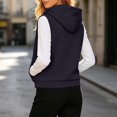 thumbnail image 5 of Ashirexll Womens Winter Coats, Womens Vests Outerwear, Solid Color Double Pocket Zipper Sleeveless Hooded Casual Fashion Outwear, 5 of 7