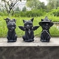 thumbnail image 2 of Gato, Adornos Artesanales De Resina De Gato De Halloween, Escultura De Animales Para Estanterías, Patio Trasero, Balcón Scienceny HA041890-02, 2 of 6